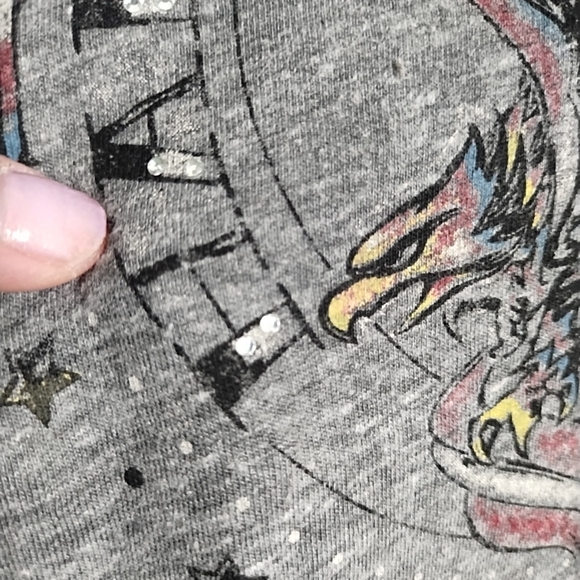 Harley Davidson Womens S Baseball Tee Shirt Top Eagle Graphic Stars Rhinestones - Picture 6 of 8